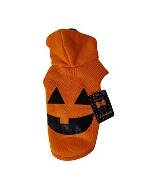 Buttons and Bones XS Dog Halloween Costume Pumpkin Hoodie
